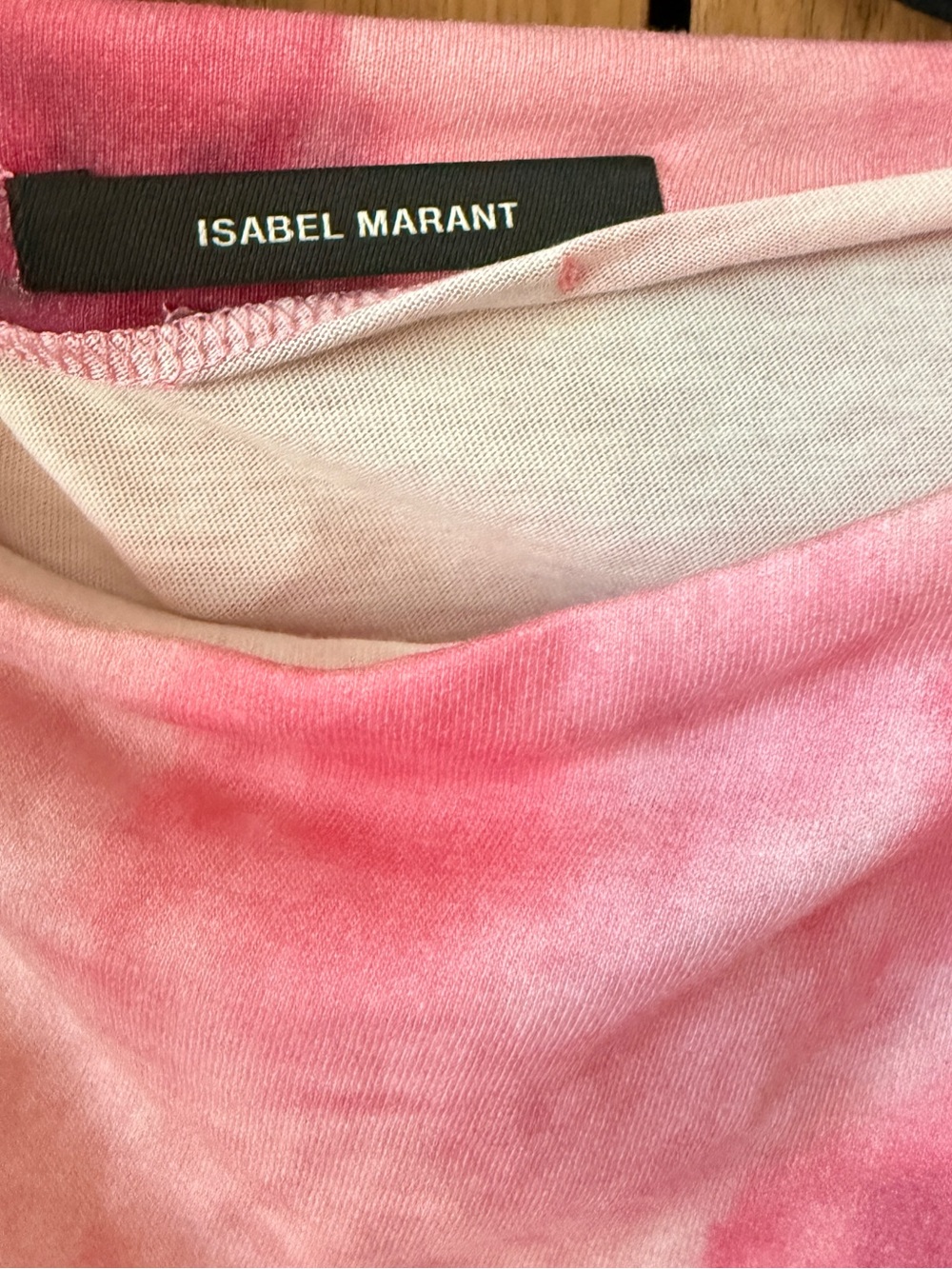 Isabel Marant Sebani Watercolor Tee, Pink Floral Print, Size FR 38 (US 6) - Picture 2 of 3